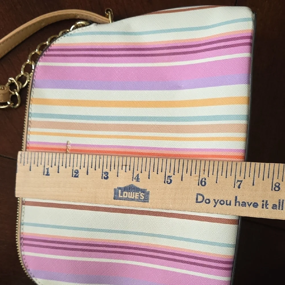 (J9) Nanette Lepore Multicolor Striped Crossbody Bag